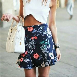 Zara Floral Print Skirt